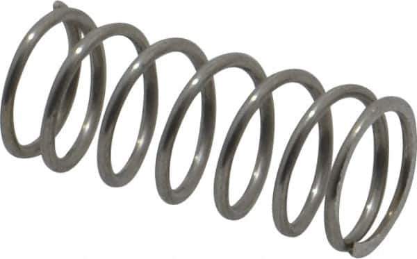 Value Collection - 0.42" OD, 0.041" Wire, 1" Free Length, Compression Spring - 10.71 Lb Spring Rating, Stainless Steel - Eagle Tool & Supply
