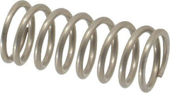 Value Collection - 0.42" OD, 0.047" Wire, 1" Free Length, Compression Spring - 17.57 Lb Spring Rating, Stainless Steel - Eagle Tool & Supply