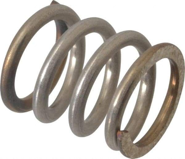 Value Collection - 0.42" OD, 0.054" Wire, 1/2" Free Length, Compression Spring - 68.43 Lb Spring Rating, Stainless Steel - Eagle Tool & Supply