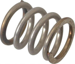 Value Collection - 0.42" OD, 0.054" Wire, 1/2" Free Length, Compression Spring - 68.43 Lb Spring Rating, Stainless Steel - Eagle Tool & Supply