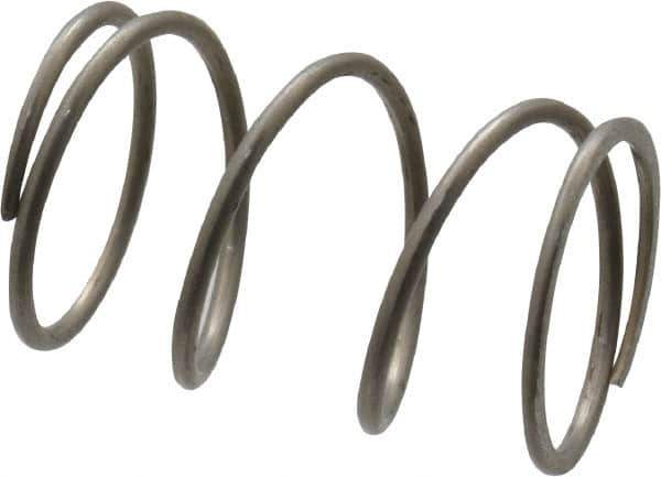 Value Collection - 0.48" OD, 0.035" Wire, 3/4" Free Length, Compression Spring - 7.11 Lb Spring Rating, Stainless Steel - Eagle Tool & Supply