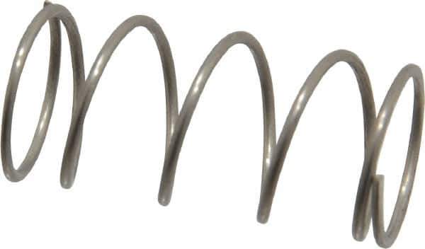 Value Collection - 0.48" OD, 0.035" Wire, 1" Free Length, Compression Spring - 5.19 Lb Spring Rating, Stainless Steel - Eagle Tool & Supply