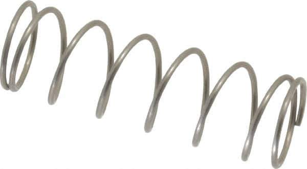 Value Collection - 0.48" OD, 0.035" Wire, 1-1/2" Free Length, Compression Spring - 3.37 Lb Spring Rating, Stainless Steel - Eagle Tool & Supply
