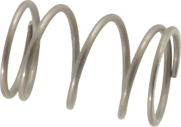 Value Collection - 0.48" OD, 0.041" Wire, 3/4" Free Length, Compression Spring - 12.05 Lb Spring Rating, Stainless Steel - Eagle Tool & Supply