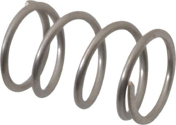 Value Collection - 0.48" OD, 0.047" Wire, 3/4" Free Length, Compression Spring - 19.46 Lb Spring Rating, Stainless Steel - Eagle Tool & Supply