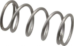 Value Collection - 0.48" OD, 0.047" Wire, 1" Free Length, Compression Spring - 14.09 Lb Spring Rating, Stainless Steel - Eagle Tool & Supply
