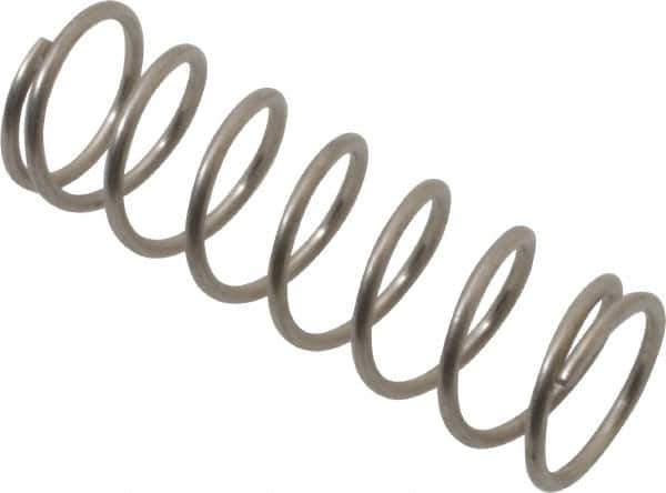 Value Collection - 0.48" OD, 0.047" Wire, 1-1/2" Free Length, Compression Spring - 9.08 Lb Spring Rating, Stainless Steel - Eagle Tool & Supply