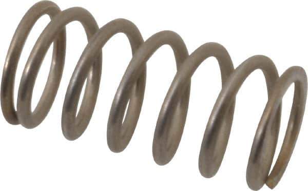 Value Collection - 0.48" OD, 0.054" Wire, 1" Free Length, Compression Spring - 23.42 Lb Spring Rating, Stainless Steel - Eagle Tool & Supply
