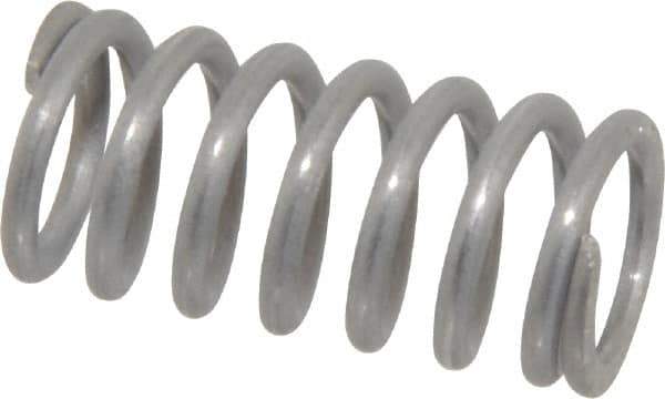 Value Collection - 0.48" OD, 0.062" Wire, 1" Free Length, Compression Spring - 40.15 Lb Spring Rating, Stainless Steel - Eagle Tool & Supply