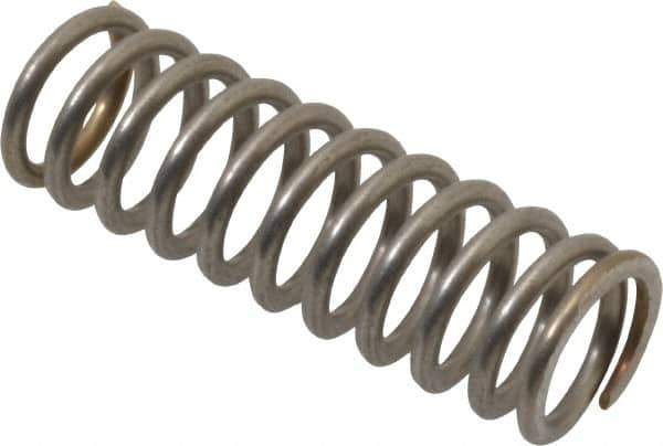 Value Collection - 0.48" OD, 0.062" Wire, 1-1/2" Free Length, Compression Spring - 25.56 Lb Spring Rating, Stainless Steel - Eagle Tool & Supply