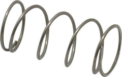 Value Collection - 0.6" OD, 0.041" Wire, 1-1/4" Free Length, Compression Spring - 5.11 Lb Spring Rating, Stainless Steel - Eagle Tool & Supply