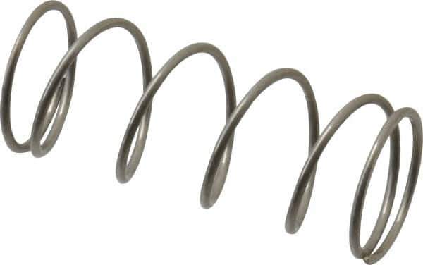 Value Collection - 0.6" OD, 0.041" Wire, 1-1/2" Free Length, Compression Spring - 4.21 Lb Spring Rating, Stainless Steel - Eagle Tool & Supply