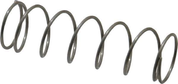 Value Collection - 0.6" OD, 0.041" Wire, 2" Free Length, Compression Spring - 3.11 Lb Spring Rating, Stainless Steel - Eagle Tool & Supply