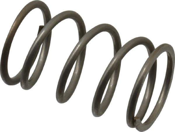 Value Collection - 0.6" OD, 0.054" Wire, 1" Free Length, Compression Spring - 17.39 Lb Spring Rating, Stainless Steel - Eagle Tool & Supply