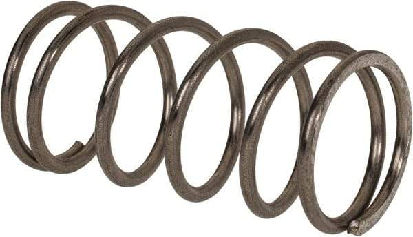 Value Collection - 0.6" OD, 0.054" Wire, 1-1/4" Free Length, Compression Spring - 13.58 Lb Spring Rating, Stainless Steel - Eagle Tool & Supply