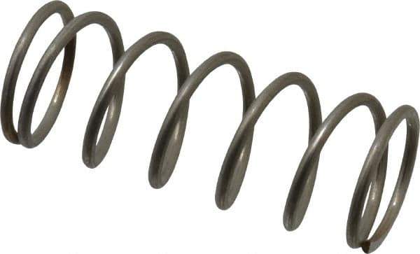 Value Collection - 0.6" OD, 0.054" Wire, 1-1/2" Free Length, Compression Spring - 11.14 Lb Spring Rating, Stainless Steel - Eagle Tool & Supply