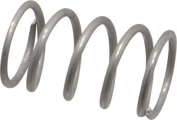 Value Collection - 0.6" OD, 0.062" Wire, 1" Free Length, Compression Spring - 26.49 Lb Spring Rating, Stainless Steel - Eagle Tool & Supply