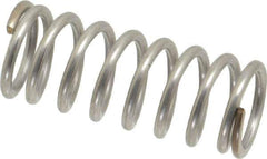 Value Collection - 0.6" OD, 0.072" Wire, 1-1/2" Free Length, Compression Spring - 29.9 Lb Spring Rating, Stainless Steel - Eagle Tool & Supply