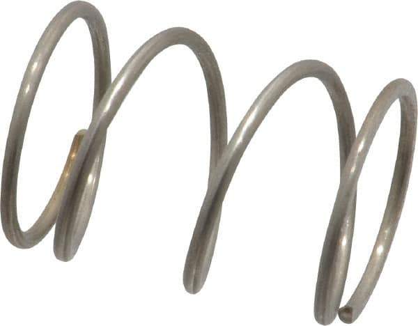 Value Collection - 0.72" OD, 0.054" Wire, 1" Free Length, Compression Spring - 12.59 Lb Spring Rating, Stainless Steel - Eagle Tool & Supply