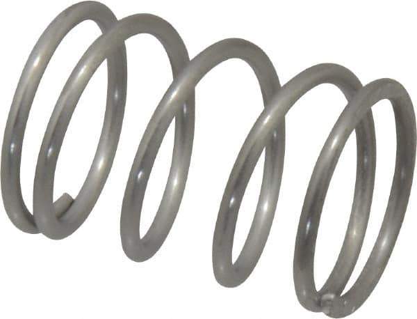 Value Collection - 0.72" OD, 0.062" Wire, 1" Free Length, Compression Spring - 20.15 Lb Spring Rating, Stainless Steel - Eagle Tool & Supply