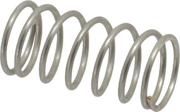 Value Collection - 0.72" OD, 0.062" Wire, 1-1/2" Free Length, Compression Spring - 12.83 Lb Spring Rating, Stainless Steel - Eagle Tool & Supply