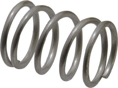 Value Collection - 0.72" OD, 0.072" Wire, 1" Free Length, Compression Spring - 34.28 Lb Spring Rating, Stainless Steel - Eagle Tool & Supply