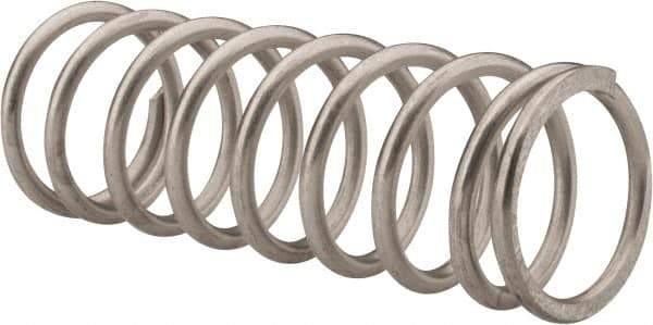 Value Collection - 0.72" OD, 0.072" Wire, 2" Free Length, Compression Spring - 15.81 Lb Spring Rating, Stainless Steel - Eagle Tool & Supply