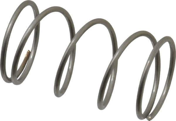 Value Collection - 0.85" OD, 0.054" Wire, 1-1/2" Free Length, Compression Spring - 6.52 Lb Spring Rating, Stainless Steel - Eagle Tool & Supply