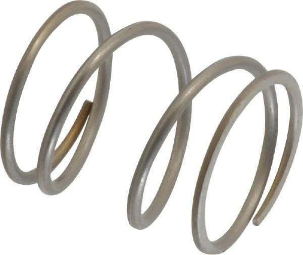 Value Collection - 0.85" OD, 0.062" Wire, 1" Free Length, Compression Spring - 15.91 Lb Spring Rating, Stainless Steel - Eagle Tool & Supply