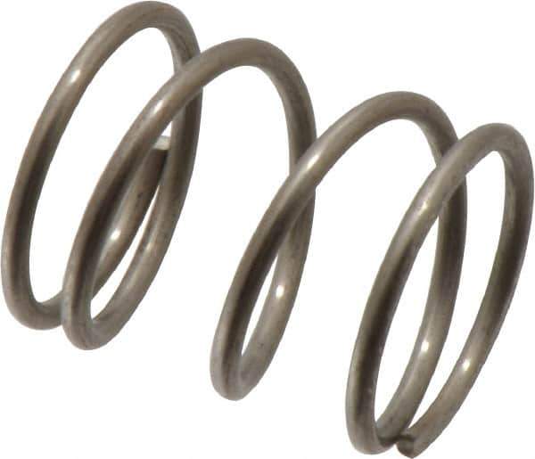 Value Collection - 0.85" OD, 0.072" Wire, 1" Free Length, Compression Spring - 26.58 Lb Spring Rating, Stainless Steel - Eagle Tool & Supply