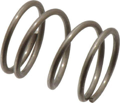 Value Collection - 0.85" OD, 0.072" Wire, 1" Free Length, Compression Spring - 26.58 Lb Spring Rating, Stainless Steel - Eagle Tool & Supply