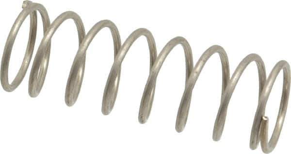 Value Collection - 0.85" OD, 0.072" Wire, 2-1/2" Free Length, Compression Spring - 9.65 Lb Spring Rating, Stainless Steel - Eagle Tool & Supply