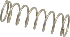 Value Collection - 0.85" OD, 0.072" Wire, 2-1/2" Free Length, Compression Spring - 9.65 Lb Spring Rating, Stainless Steel - Eagle Tool & Supply