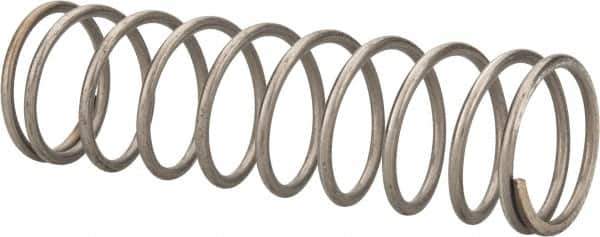 Value Collection - 0.85" OD, 0.072" Wire, 3" Free Length, Compression Spring - 7.96 Lb Spring Rating, Stainless Steel - Eagle Tool & Supply