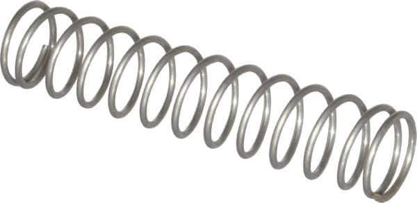 Value Collection - 0.85" OD, 0.072" Wire, 4" Free Length, Compression Spring - 5.9 Lb Spring Rating, Stainless Steel - Eagle Tool & Supply