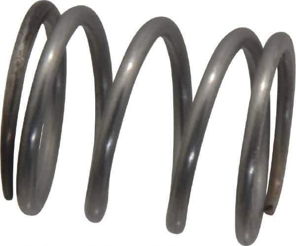 Value Collection - 0.85" OD, 0.08" Wire, 1" Free Length, Compression Spring - 38.53 Lb Spring Rating, Stainless Steel - Eagle Tool & Supply