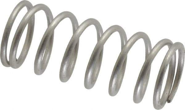 Value Collection - 0.85" OD, 0.08" Wire, 2" Free Length, Compression Spring - 17.58 Lb Spring Rating, Stainless Steel - Eagle Tool & Supply