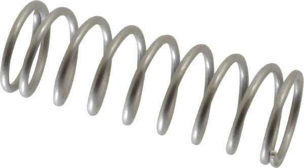 Value Collection - 0.85" OD, 0.08" Wire, 2-1/2" Free Length, Compression Spring - 13.83 Lb Spring Rating, Stainless Steel - Eagle Tool & Supply