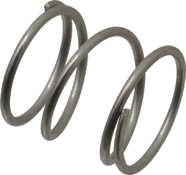 Value Collection - 0.975" OD, 0.072" Wire, 1" Free Length, Compression Spring - 21.92 Lb Spring Rating, Stainless Steel - Eagle Tool & Supply