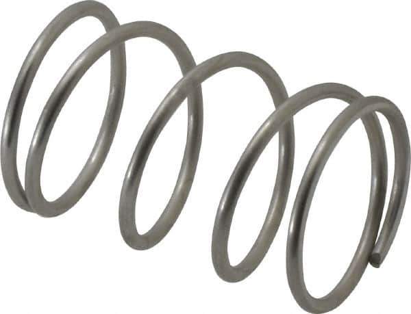 Value Collection - 0.975" OD, 0.072" Wire, 1-1/2" Free Length, Compression Spring - 13.84 Lb Spring Rating, Stainless Steel - Eagle Tool & Supply
