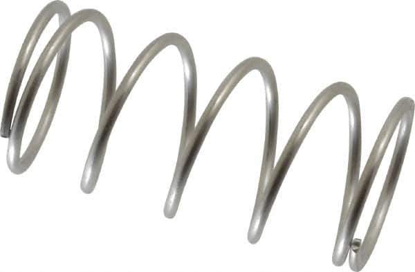 Value Collection - 0.975" OD, 0.072" Wire, 2" Free Length, Compression Spring - 10.11 Lb Spring Rating, Stainless Steel - Eagle Tool & Supply
