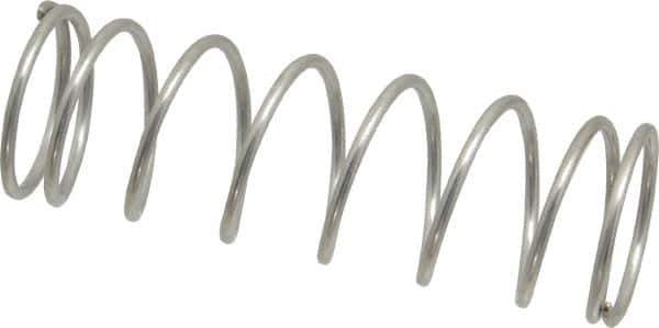 Value Collection - 0.975" OD, 0.072" Wire, 3" Free Length, Compression Spring - 6.57 Lb Spring Rating, Stainless Steel - Eagle Tool & Supply