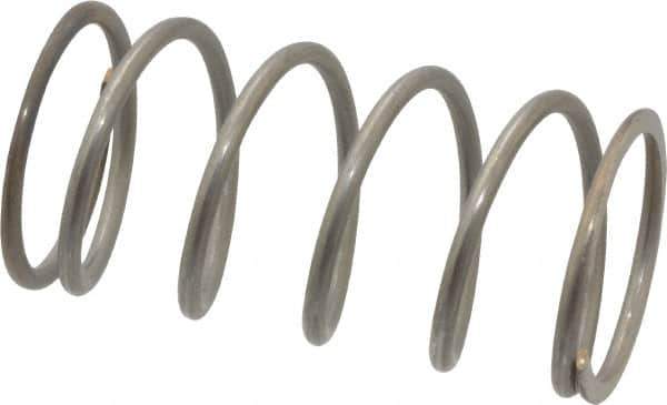 Value Collection - 0.975" OD, 0.08" Wire, 2" Free Length, Compression Spring - 14.37 Lb Spring Rating, Stainless Steel - Eagle Tool & Supply