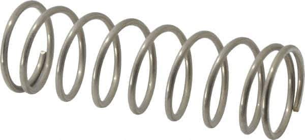 Value Collection - 0.975" OD, 0.08" Wire, 3" Free Length, Compression Spring - 9.31 Lb Spring Rating, Stainless Steel - Eagle Tool & Supply
