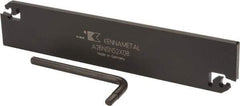 Kennametal - 2.0472" Blade Height, 0.2756" Blade Width, 10.2362" OAL, Neutral Cut, Double End Indexable Cut-Off Blade - 120mm Max Depth of Cut, A2BNSN Blade, A2 Cut-Off Series - Eagle Tool & Supply