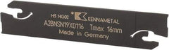 Kennametal - 3/4" Blade Height, 0.0709" Blade Width, 3.3858" OAL, Neutral Cut, Double End Indexable Cut-Off Blade - 16mm Max Depth of Cut, A2BNSN Blade, A2 Cut-Off Series - Eagle Tool & Supply