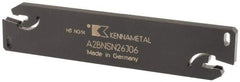 Kennametal - 1.0236" Blade Height, 0.2126" Blade Width, 4.3307" OAL, Neutral Cut, Double End Indexable Cut-Off Blade - 40mm Max Depth of Cut, A2BNSN Blade, A2 Cut-Off Series - Eagle Tool & Supply