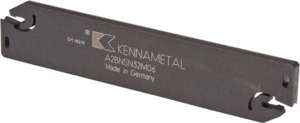 Kennametal - 1.2598" Blade Height, 0.2126" Blade Width, 5.9055" OAL, Neutral Cut, Double End Indexable Cut-Off Blade - 60mm Max Depth of Cut, A2BNSN Blade, A2 Cut-Off Series - Eagle Tool & Supply