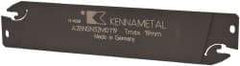Kennametal - 1.2598" Blade Height, 0.0945" Blade Width, 5.9055" OAL, Neutral Cut, Double End Indexable Cut-Off Blade - 19mm Max Depth of Cut, A2BNSN Blade, A2 Cut-Off Series - Eagle Tool & Supply