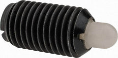 Gibraltar - M16 x 2.0, 28.5mm Thread Length, 8mm Plunger Projection, Steel Threaded Spring Plunger - 7.87mm Max Plunger Diam, 0.91 Kg Init End Force, 4.76 Kg Final End Force - Eagle Tool & Supply